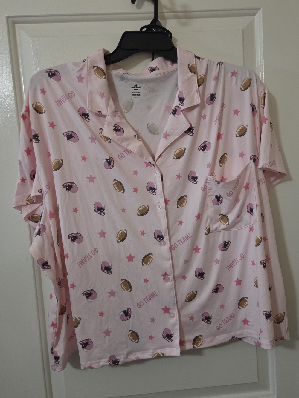 Women's Way To Celebrate Pink Football Pajama Set